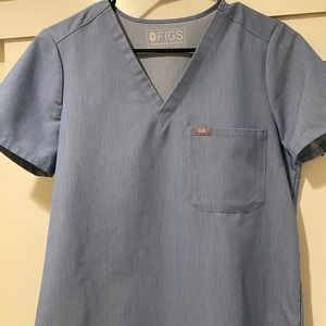 Catarina One Figs Scrub Top - Heather Indigo